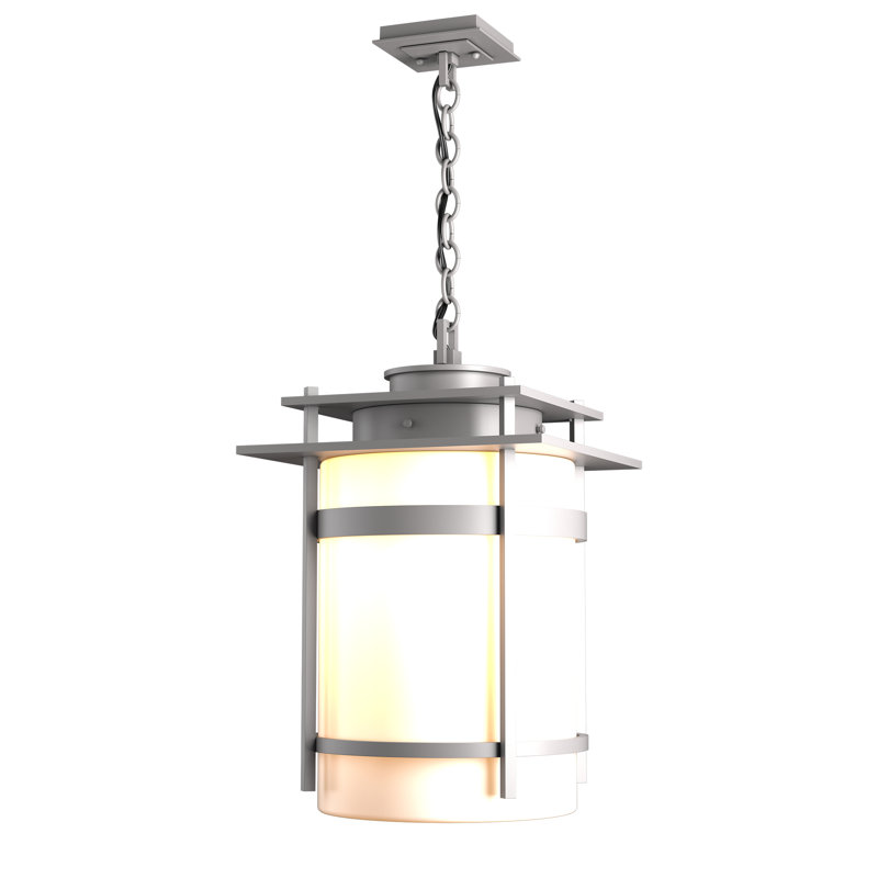 Luminaire suspendu d'extérieur H 22 po, Acier bruni côtier