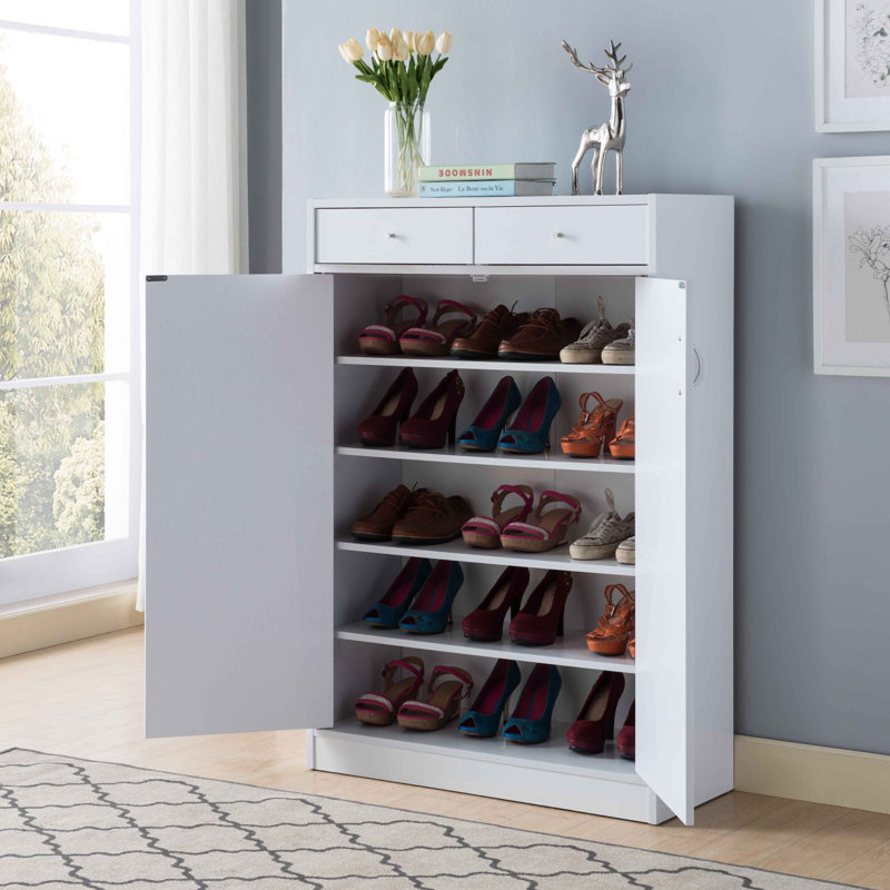 Rangement à chaussures 20 paires, Blanc