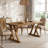 63" Farmhouse Rectangular Solid Wood Dining Table for 4-6