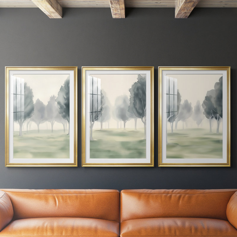 LANDSCAPES Series LXIV - Impression encadrée sur mesure de qualité supérieure - 3 pièces, H 21 po x l 30 po