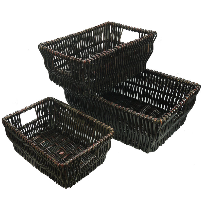 Ensemble de paniers 3 pièces en osier