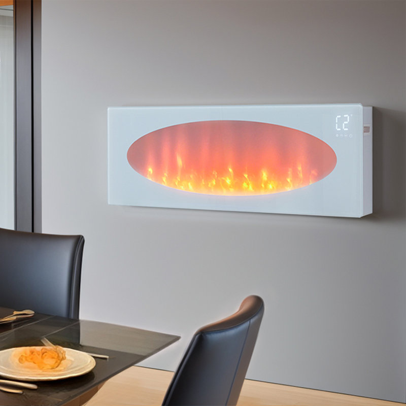 Symple Stuff 107.5 cm W White Electric Fireplace with 5120 BTU