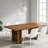 63" Farmhouse Dining Table Wooden Kitchen Table With Shelves For 6 To 8