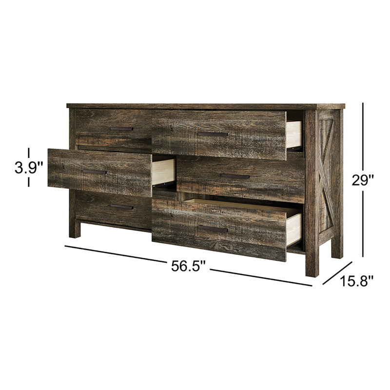 Commode 6 tiroirs Mader