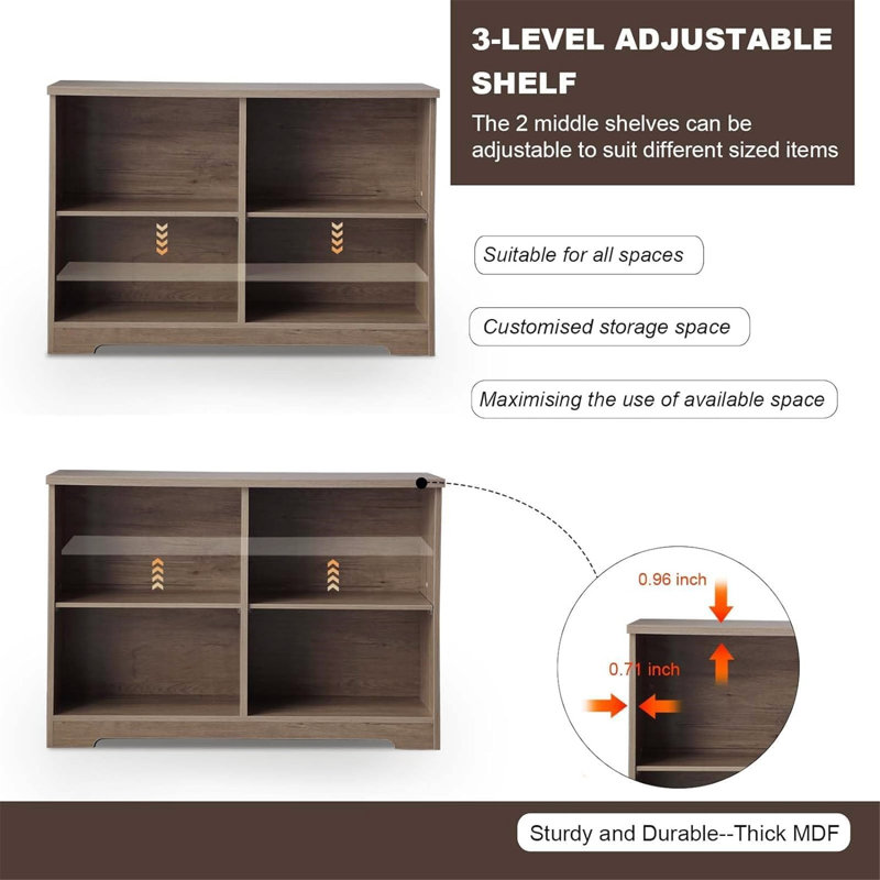 Loreena cubic bookcase, Brun
