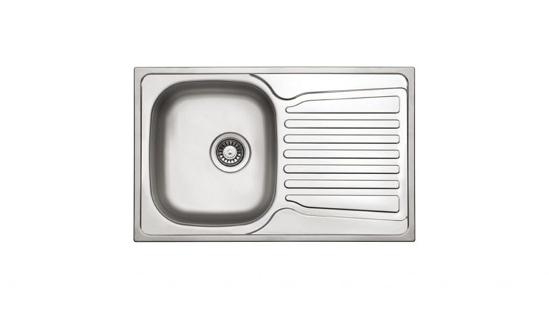 Ukinox 480mm W Single Bowl Stainless Steel Drop-In Kitchen Sink with 1 Faucet Hole