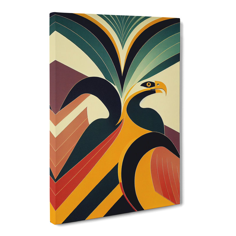 Slaton Eagle Deco Style - Wrapped Canvas, 50cm H x 35cm W x 3cm D