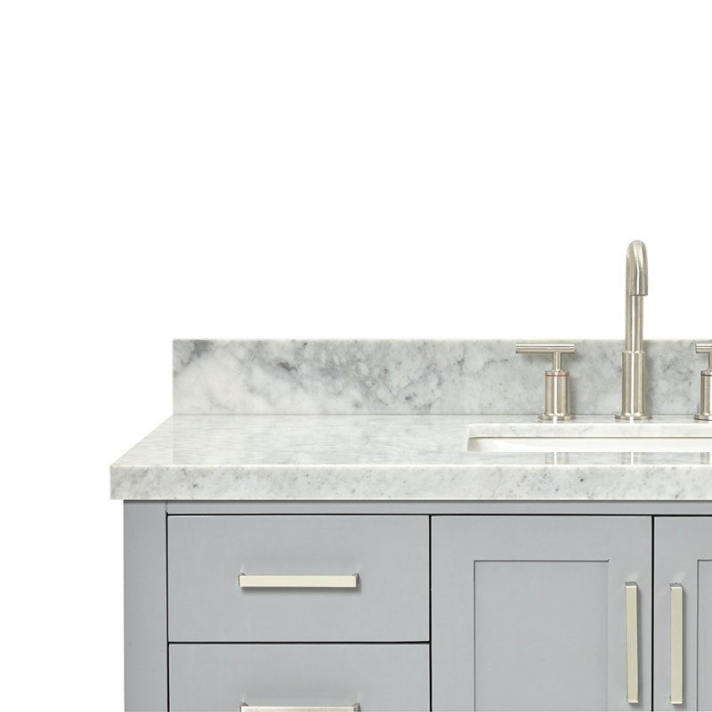 Magnolia Bath Vanity Oval Basin S049SCWOV, Gray, Rectangular