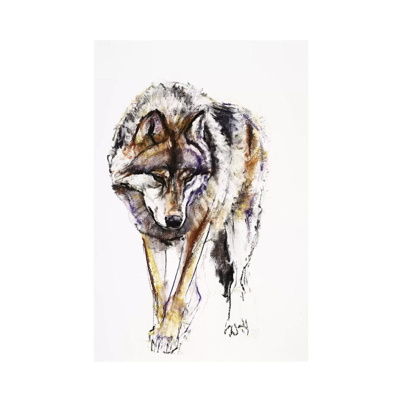 European Wolf by Mark Adlington - Wrapped Canvas Print, 101.6 cm H x 66.04 cm W x 1.91 cm D