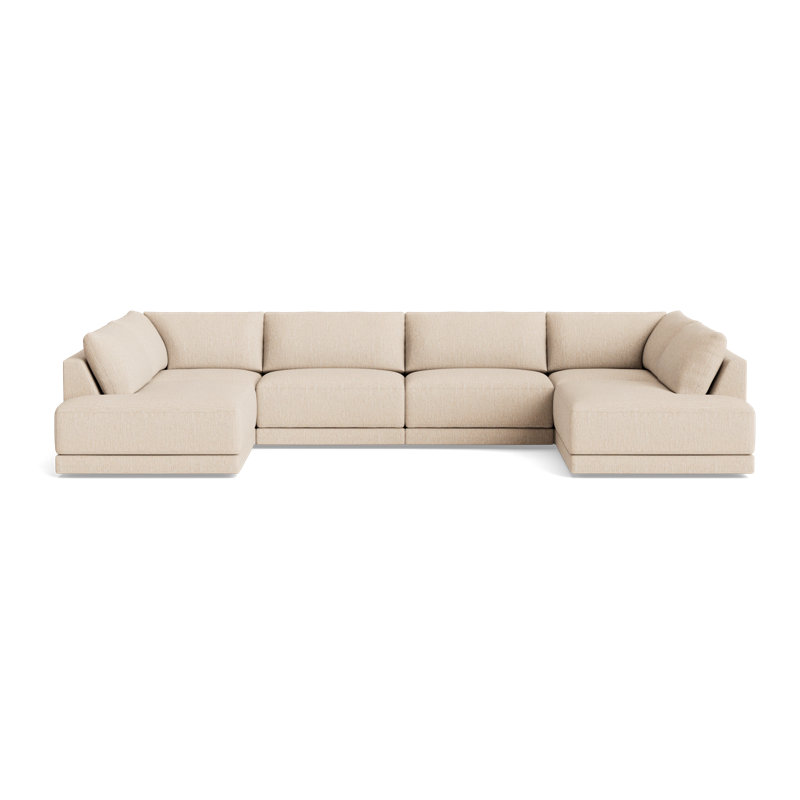 Eva Sectional, Plush Woven - Tan