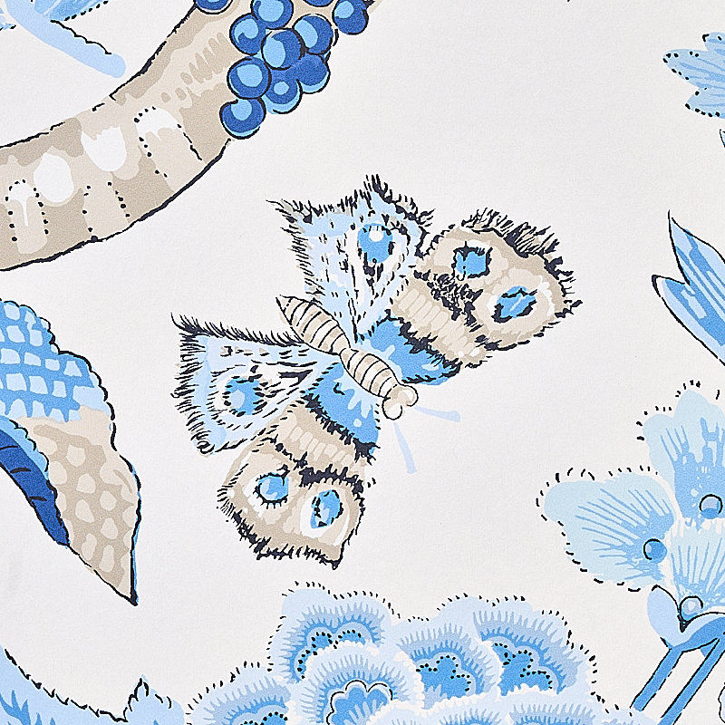 Cranley Garden Wallpaper, Blue