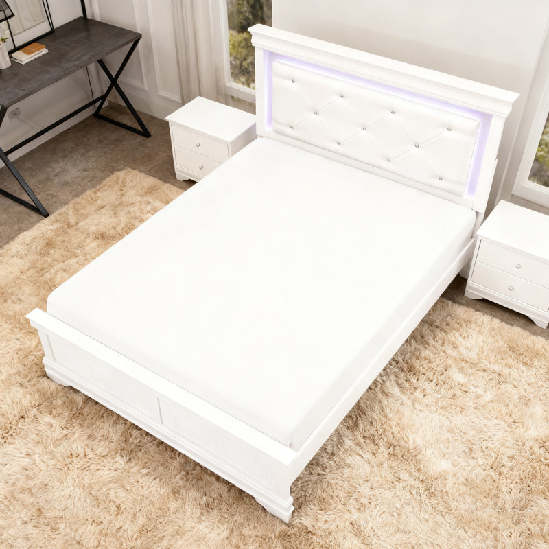 Mobilier de chambre à coucher de style traditionnel Glam 1pc, Grand