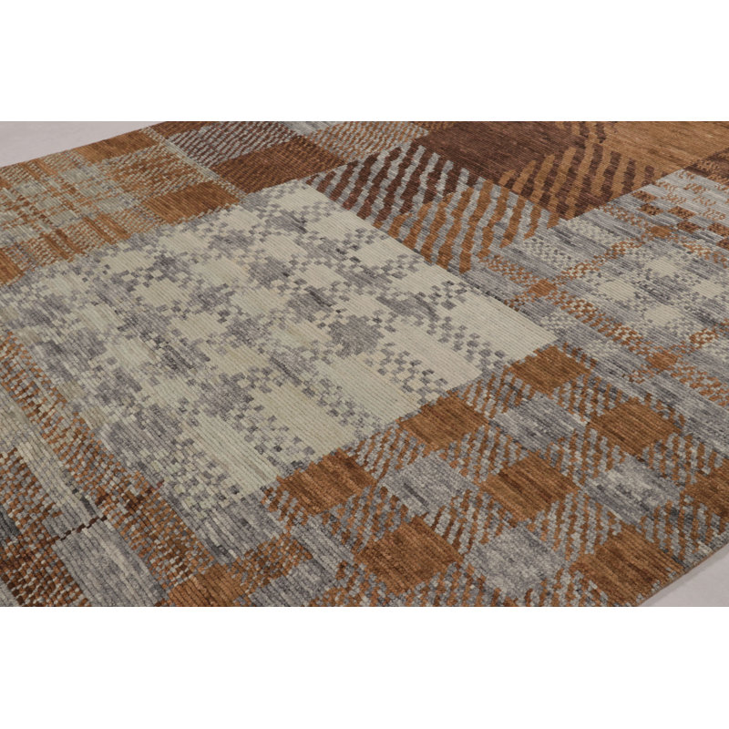 Modern One-of-a-Kind 8'2X10'1 Hand Knotted Area Rug