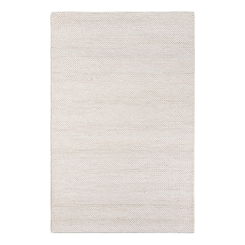 Yanellie Hand Loomed Wool Dhurrie Rug , Rectangle 6'1" x 9'