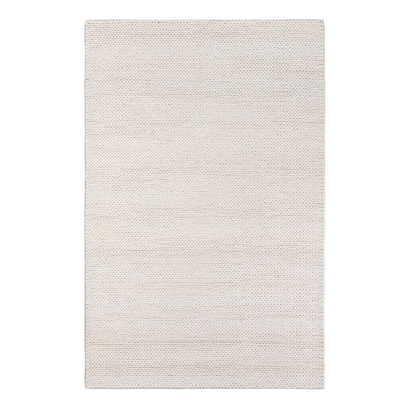 Yanellie Hand Loomed Wool Dhurrie Rug, Rectangle 6'1" x 9'