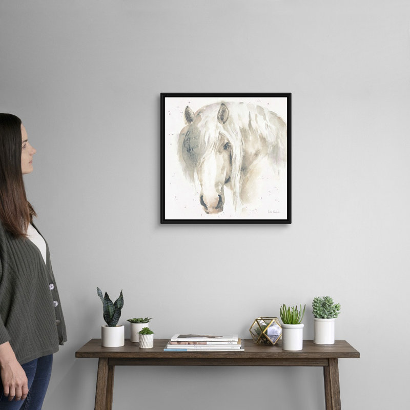«Farm Friends VI», art mural sur toile neutre, H 22 po x l 22 po x P 2 po, Toile avec cadre noir