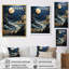Reproduction d'art sur toile dorée Uranus Moonlight Mirage III-183629046-183629040