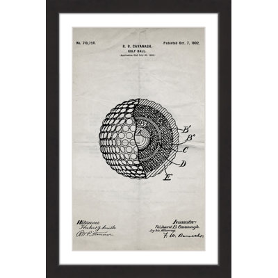 " Golf Ball 1902 Old Paper " by Steve King