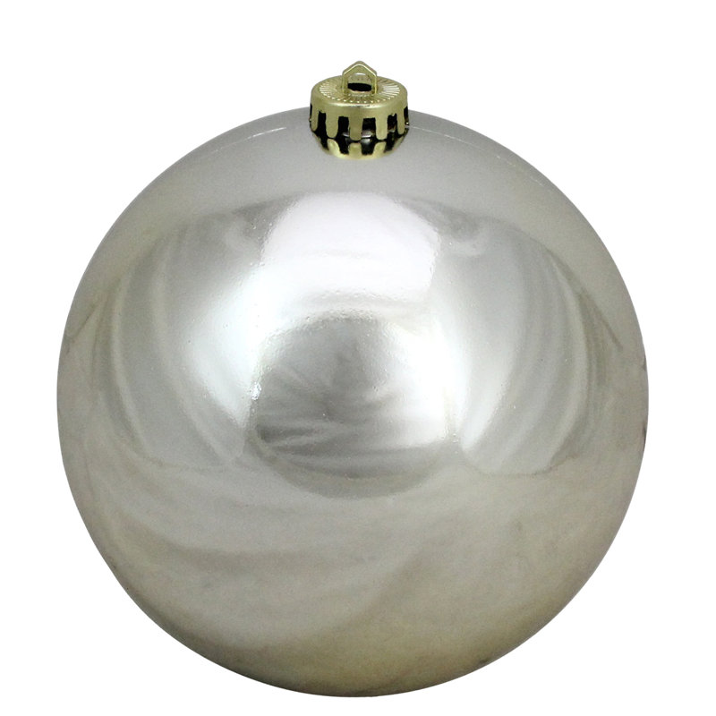 Boule de Noël incassable, H 10 po x l 10 po x P 10 po, Argent