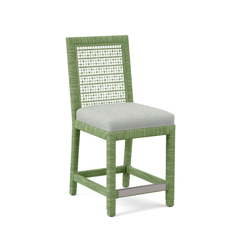 Tabouret de comptoir 24 po Scotia Glinda, Performance gris sucre; 0863-84, Céleri