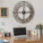 Sorbus 24" Quartz Round Chunky Number Decorative Wall Clock, Gray Metal