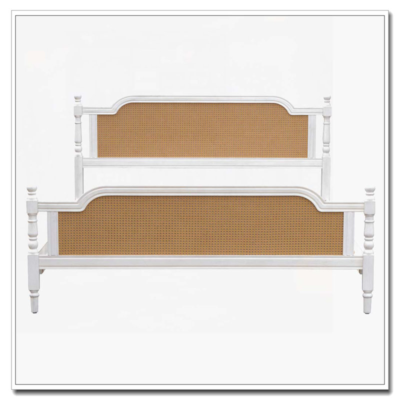 Lit plateforme, Très grand lit, Blanc antique
