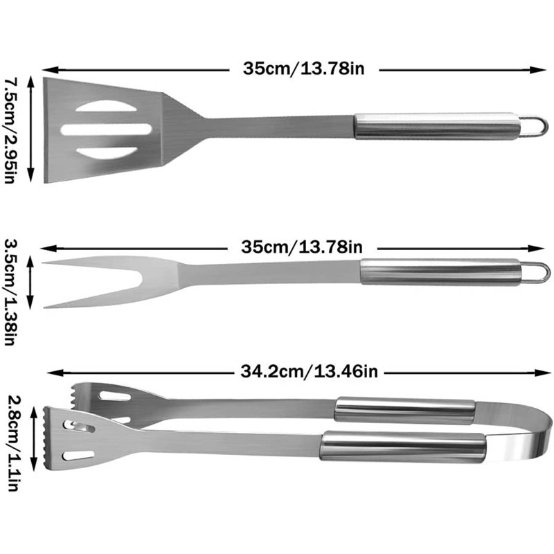 Ensemble d'outils de cuisson en acier inoxydable