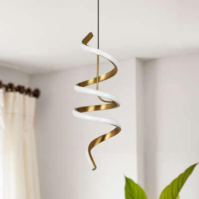 Unique Conch LED Pendant Light, 5.5" Wide, 6000K Cool White