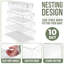 Ensemble de 10 bacs de rangement en plastique transparent Sorbus Variet