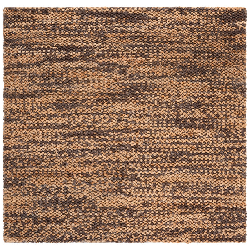 Natural Fiber Couture 111 Hand Woven 80% Jute; 20% Cotton Abstract Rug, Square 2'