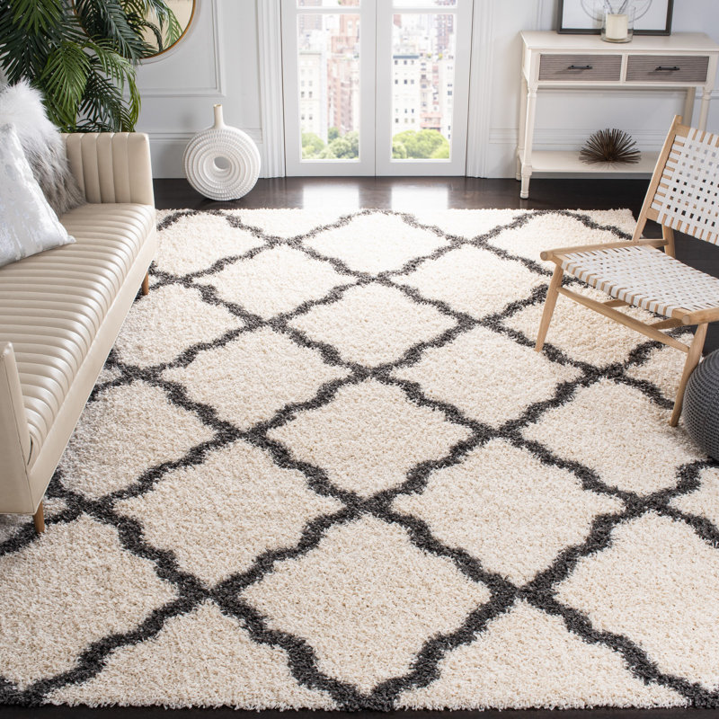 Alonnah Shag Performance Geometric Rug, Rectangle 11' x 15'