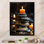 «Spa Zen Stones in the River with Candles», reproduction sur toile