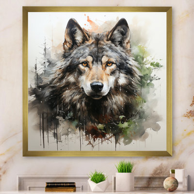 Solitude, portrait de loup II - loup grand, art mural