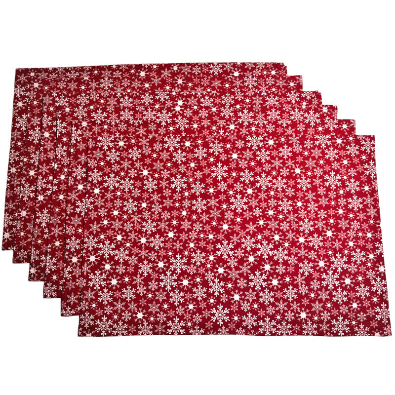 Ensemble de 6 napperons réversibles Christmas