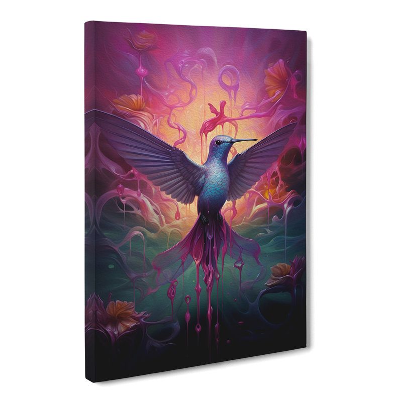 Hummingbird Surrealism No.2 - No Frame Print, 50cm H x 35cm W x 3cm D