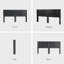 Tête de lit de 80,2 po de largeur - construction en bois, tête de lit moderne, fixation murale avec panneau cannelé, style à oreilles, finition chêne noir, apparence réelle élégante, design 3D contemporain, confortable, rapide-973060603-973060581