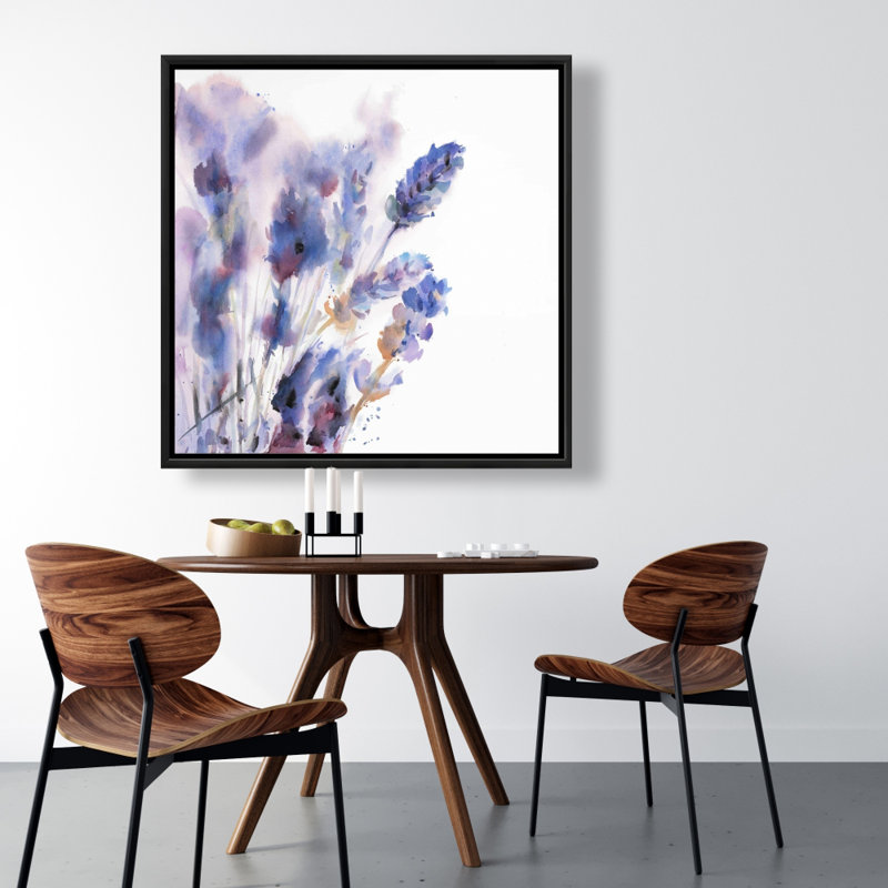 Art sur toile, fleurs de lavande aquarelle