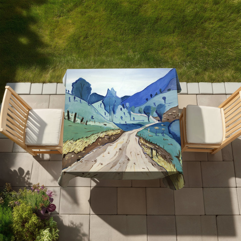 Tuscany Trail Tablecloth - Scenic Indoor Outdoor Decor