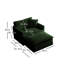 Chaise d'appoint moderne avec repose-pieds