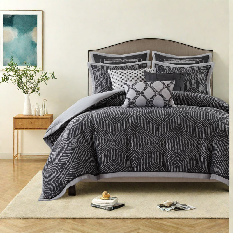 Premium King Bedding Sets Polyester Jacquard Modern Home Comfort