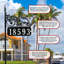 Rose Double Sided Reflective Yard Address Sign- 58"-88427488
