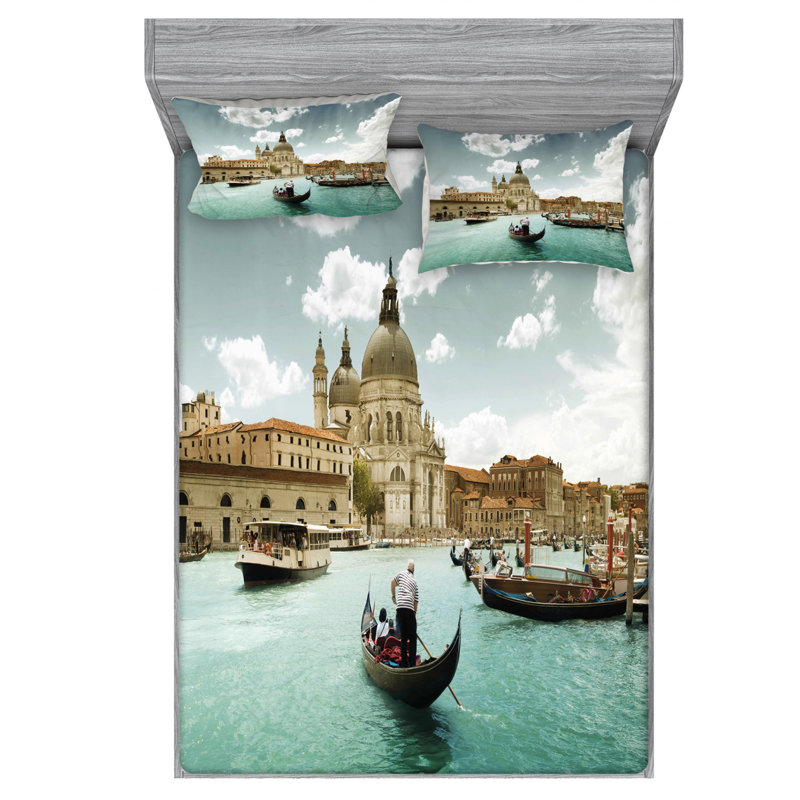 Microfiber Sheet Set, Queen Sheet Set with Fitted Sheet