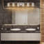Applique murale en cristal avec luminaire de salle de bain à 6 lumières, applique décorative moderne en verre cristal bullé avec éclairage DEL à intensité variable 3 couleurs pour salle de bain, couloir, salon et dressing.
