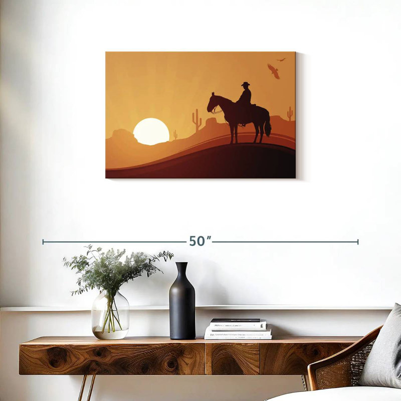 Lelar Desert Cowboy, 20" H x 30" W