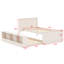 Lit plateforme en bois robuste avec lit gigogne et tablettes de rangement durables-128932138-128932136