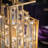  3 Pack 12'' Modern Gold Crystal Pendant Lights, Adjustable Mini Light Fixture for Kitchen Island-2037733138