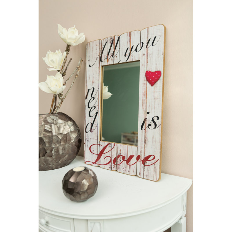 Clewiston Wood Flat Wall Mirror