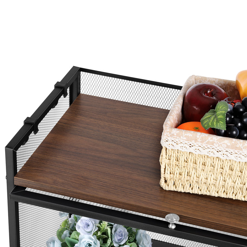 Étagère de boulanger standard Veney Steel compatible avec les micro-ondes, H 55,51 po x l 23,62 po x P 12,60 po