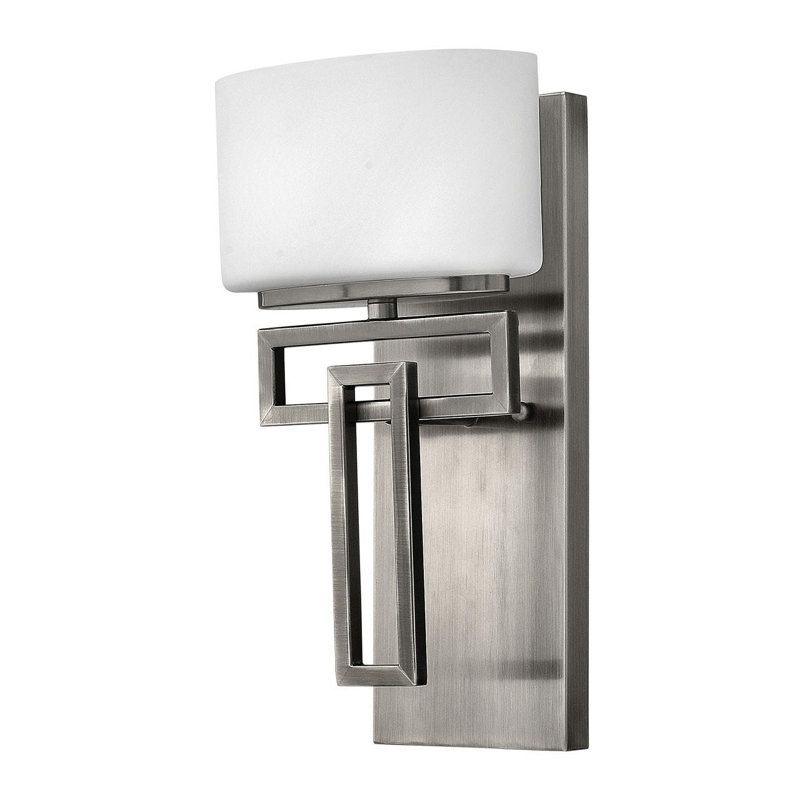 Lanza 1-Light Wall Sconce, Antique Nickel, Incandescent