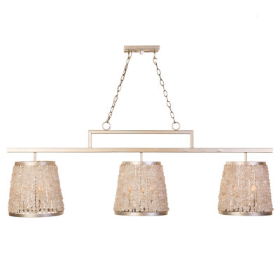 Three Shade Crystal Chandelier